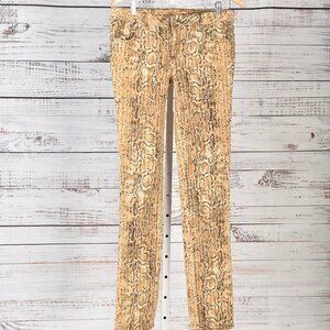 Tory Burch, Snake Skin Print, Ultra Skinny Denim Size 30